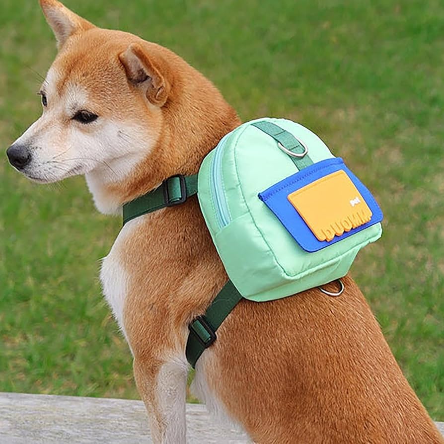 Dog Hiking Backpack, Dog Backpack, Puppy School Bag Double D